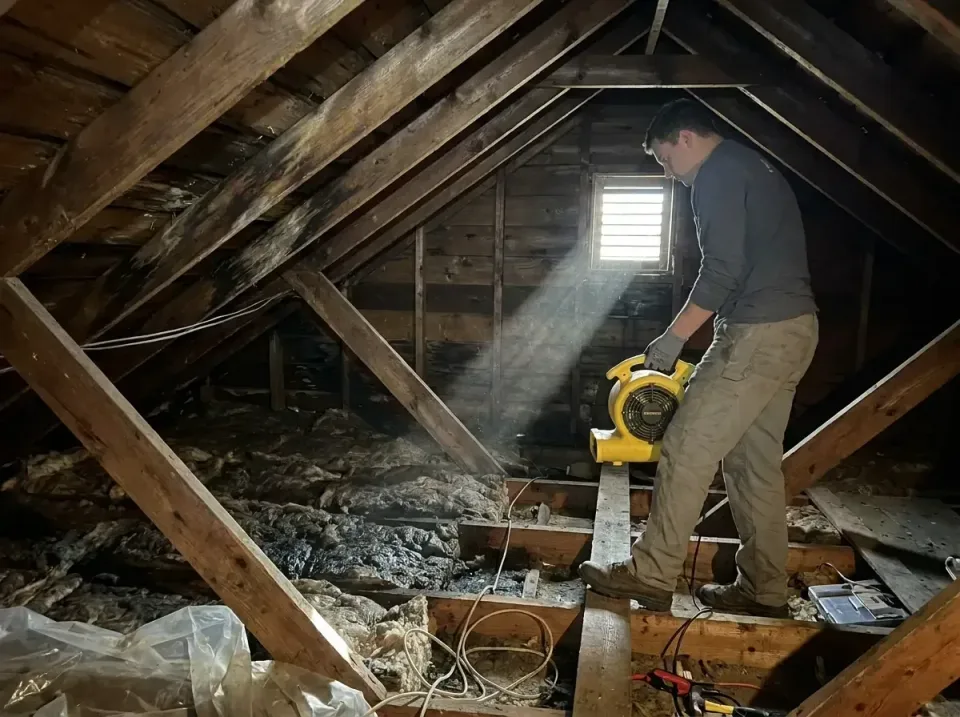 attic-water-damage-drying-proc-007 — frequently asked questions, Emergency Water Extraction & 24/7 Flood Response in Summers…